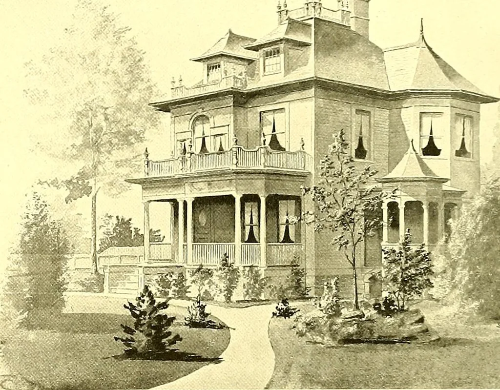 An illustration from Modern dwellings : a book of practical designs and plans for those who wish to build or beautify their homes, 1901, leaf 70