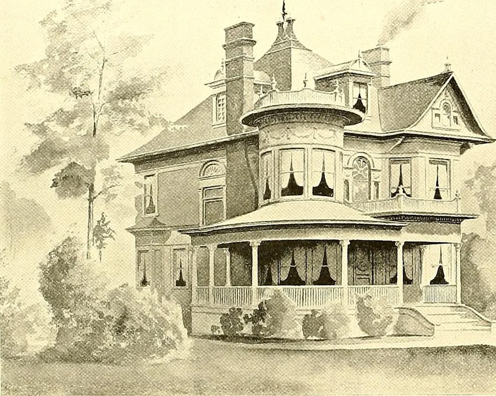 An illustration from Modern dwellings : a book of practical designs and plans for those who wish to build or beautify their homes, 1901, leaf 71