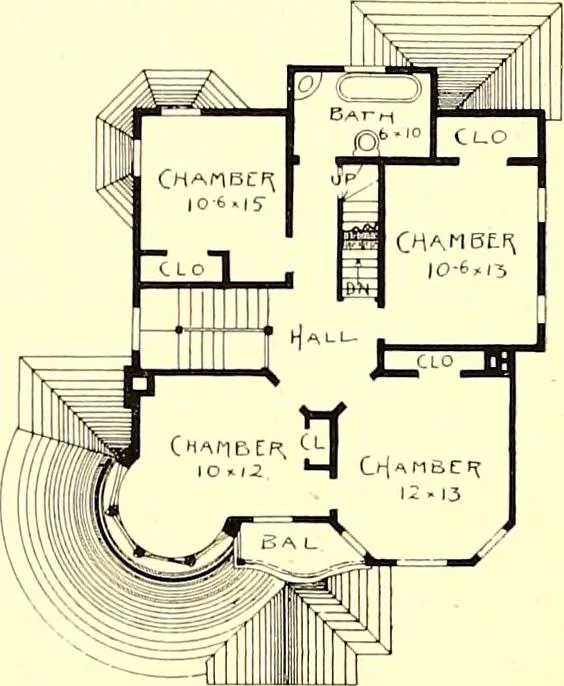 An illustration from Modern dwellings : a book of practical designs and plans for those who wish to build or beautify their homes, 1901, leaf 71