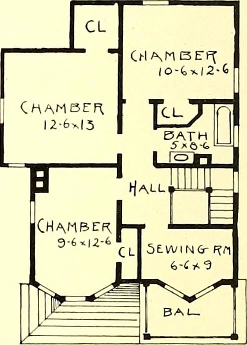 An illustration from Modern dwellings : a book of practical designs and plans for those who wish to build or beautify their homes, 1901, leaf 73