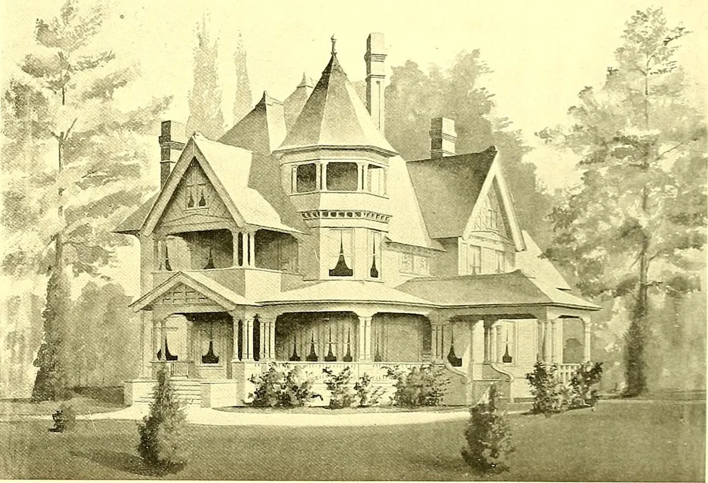 An illustration from Modern dwellings : a book of practical designs and plans for those who wish to build or beautify their homes, 1901, leaf 76