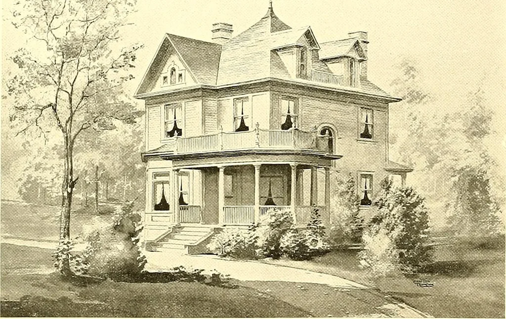 An illustration from Modern dwellings : a book of practical designs and plans for those who wish to build or beautify their homes, 1901, leaf 79