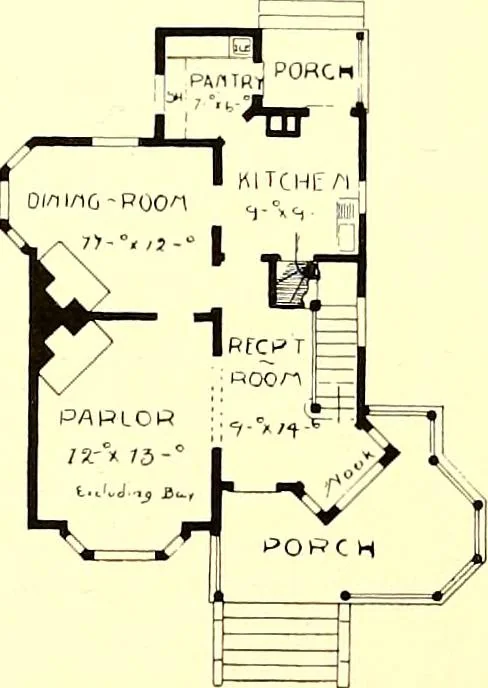 An illustration from Modern dwellings : a book of practical designs and plans for those who wish to build or beautify their homes, 1901, leaf 79