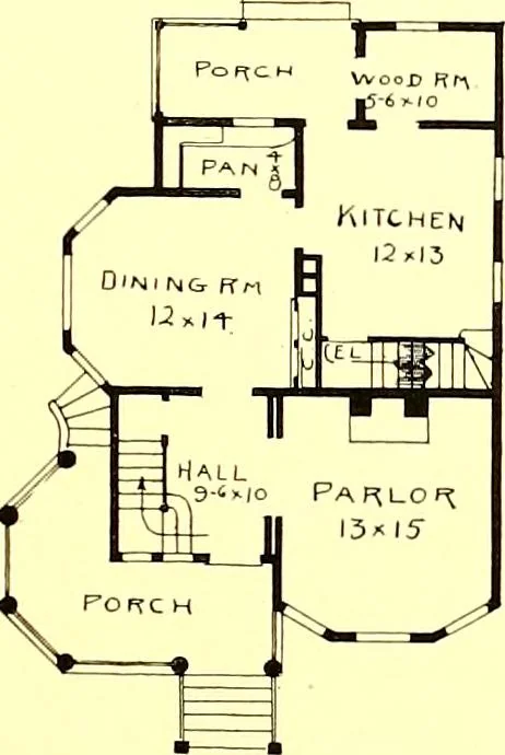 An illustration from Modern dwellings : a book of practical designs and plans for those who wish to build or beautify their homes, 1901, leaf 80