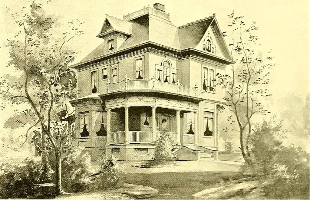 An illustration from Modern dwellings : a book of practical designs and plans for those who wish to build or beautify their homes, 1901, leaf 80