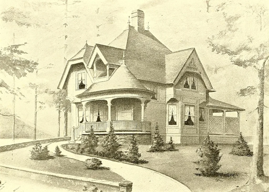 An illustration from Modern dwellings : a book of practical designs and plans for those who wish to build or beautify their homes, 1901, leaf 81