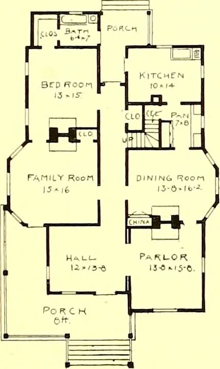An illustration from Modern dwellings : a book of practical designs and plans for those who wish to build or beautify their homes, 1901, leaf 82