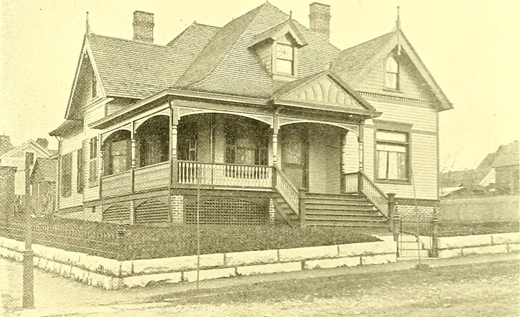 An illustration from Modern dwellings : a book of practical designs and plans for those who wish to build or beautify their homes, 1901, leaf 82
