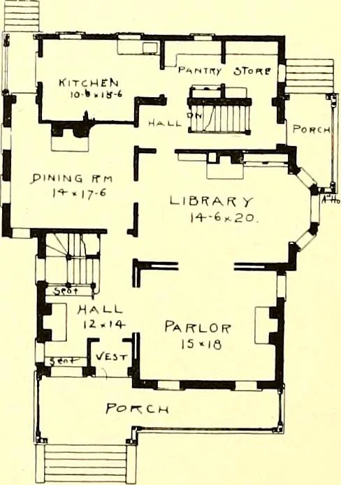 An illustration from Modern dwellings : a book of practical designs and plans for those who wish to build or beautify their homes, 1901, leaf 83