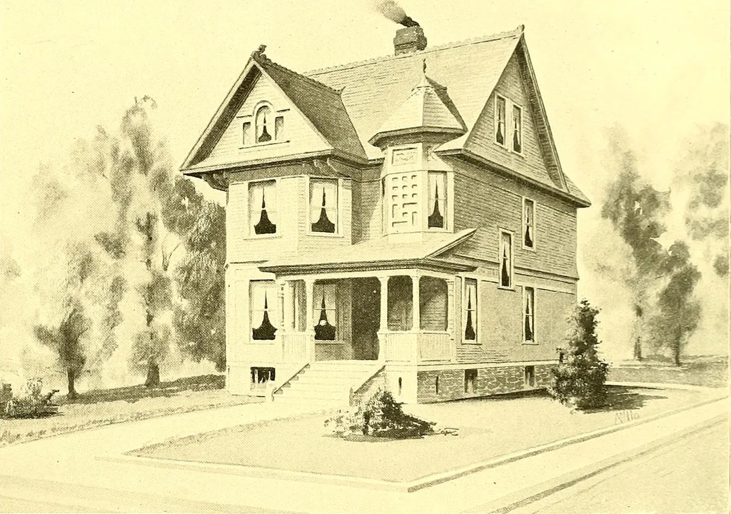 An illustration from Modern dwellings : a book of practical designs and plans for those who wish to build or beautify their homes, 1901, leaf 84
