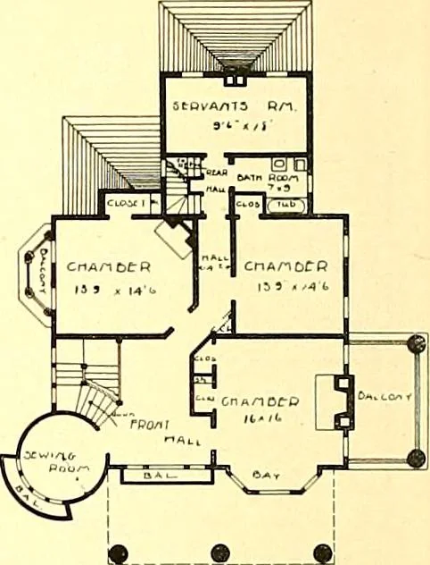 An illustration from Modern dwellings : a book of practical designs and plans for those who wish to build or beautify their homes, 1901, leaf 85