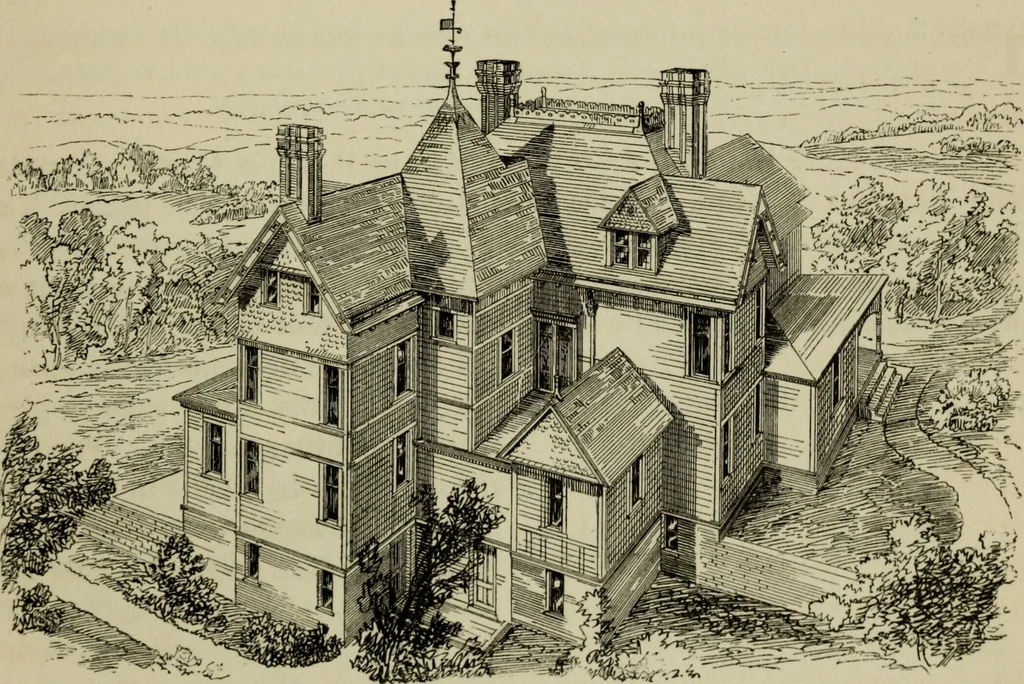 An illustration from Modern dwellings in town and country adapted to American wants and climate with a treatise on furniture and decoration, 1878, leaf 110