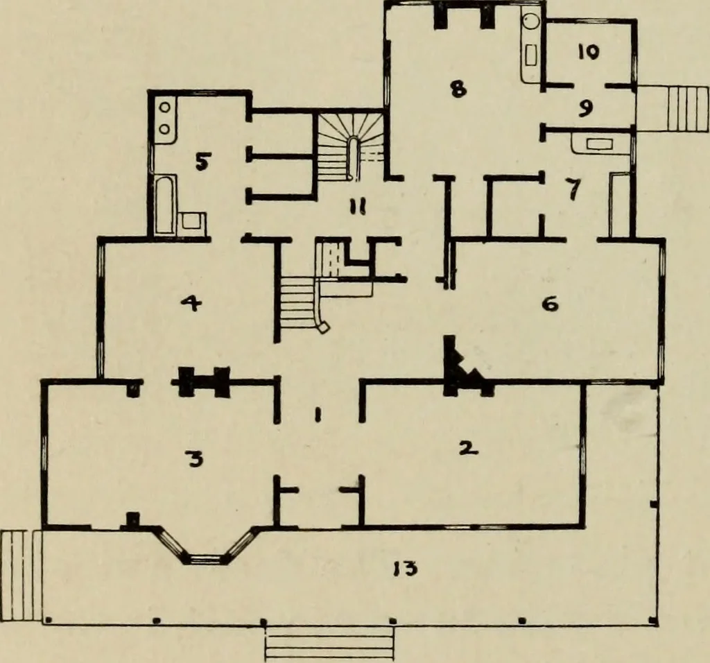 An illustration from Modern dwellings in town and country adapted to American wants and climate with a treatise on furniture and decoration, 1878, leaf 111