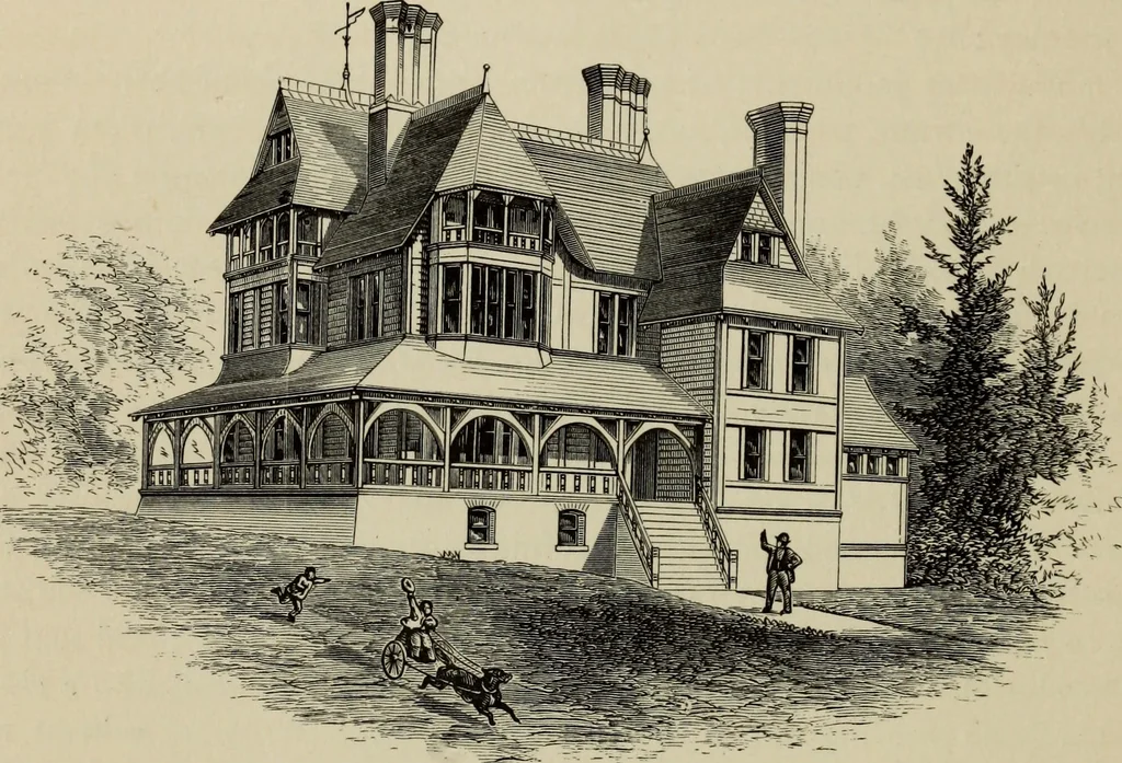 An illustration from Modern dwellings in town and country adapted to American wants and climate with a treatise on furniture and decoration, 1878, leaf 115