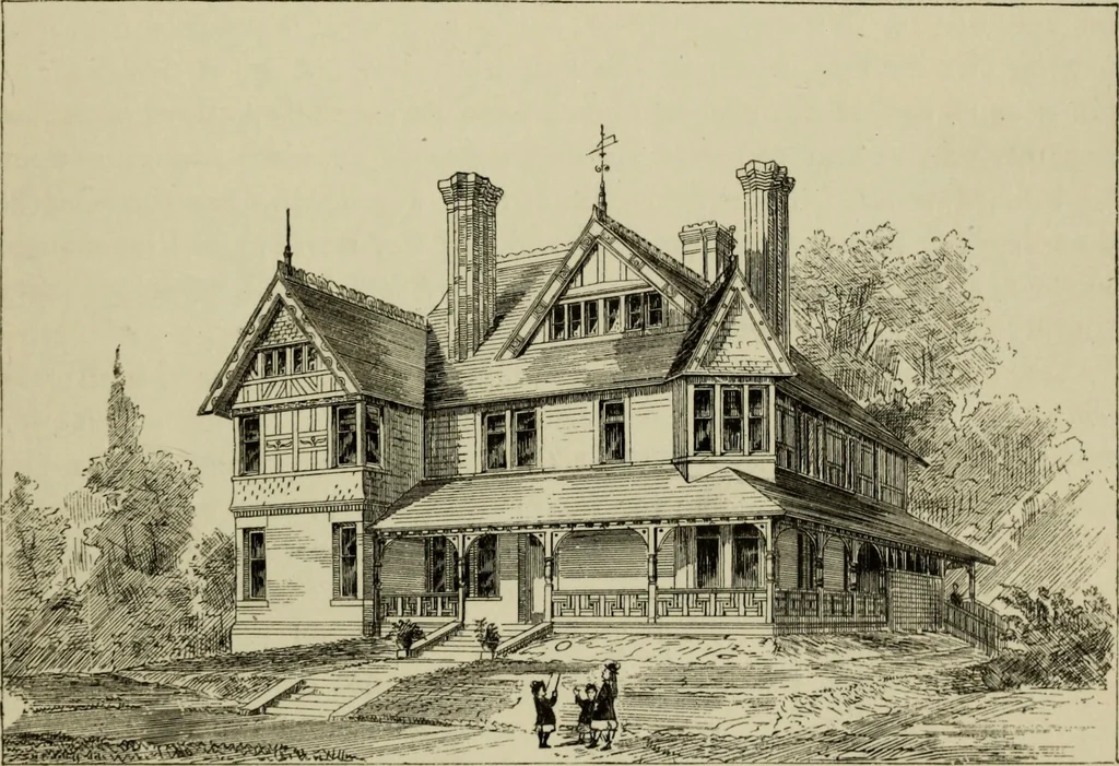 An illustration from Modern dwellings in town and country adapted to American wants and climate with a treatise on furniture and decoration, 1878, leaf 120