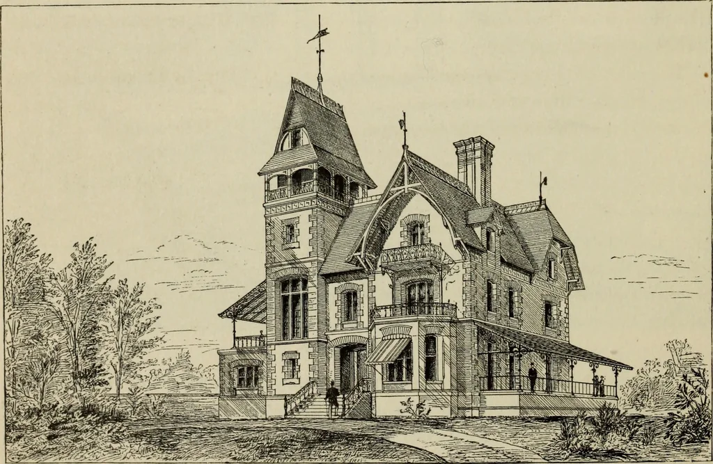 An illustration from Modern dwellings in town and country adapted to American wants and climate with a treatise on furniture and decoration, 1878, leaf 125