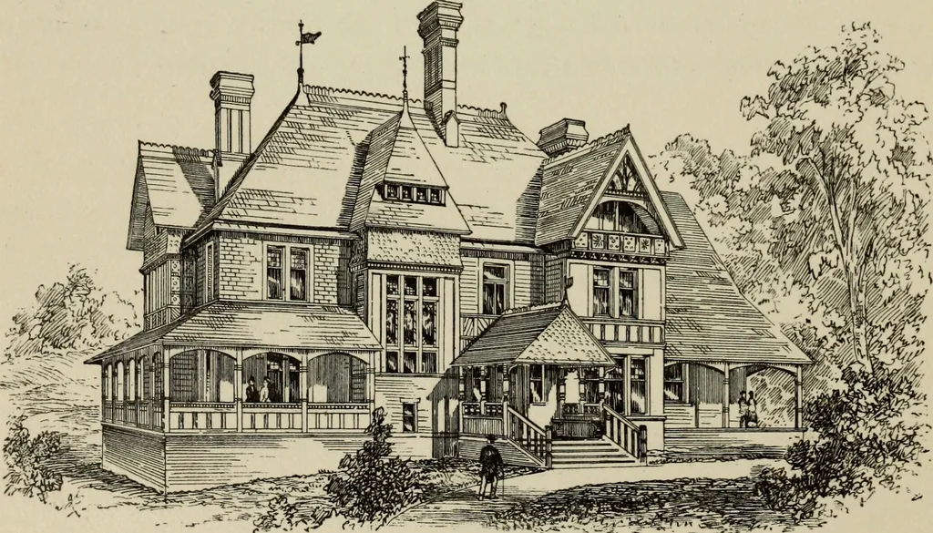 An illustration from Modern dwellings in town and country adapted to American wants and climate with a treatise on furniture and decoration, 1878, leaf 131
