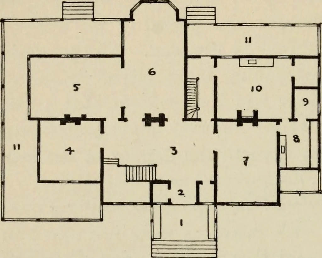 An illustration from Modern dwellings in town and country adapted to American wants and climate with a treatise on furniture and decoration, 1878, leaf 133