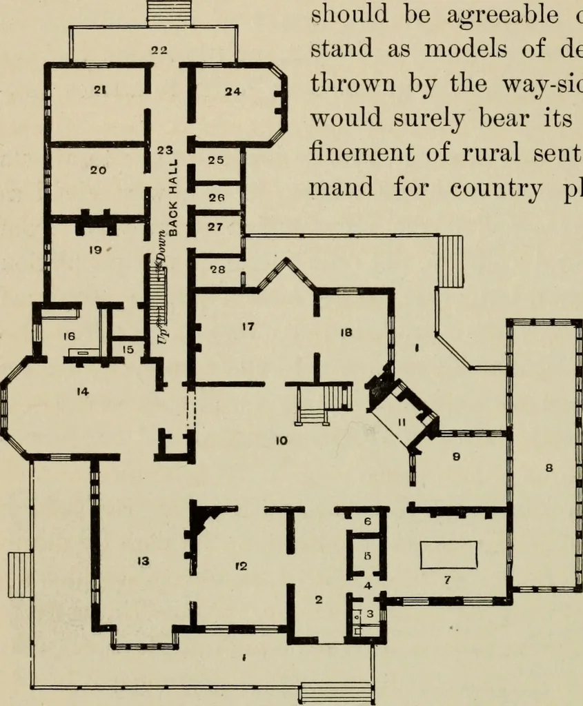 An illustration from Modern dwellings in town and country adapted to American wants and climate with a treatise on furniture and decoration, 1878, leaf 137