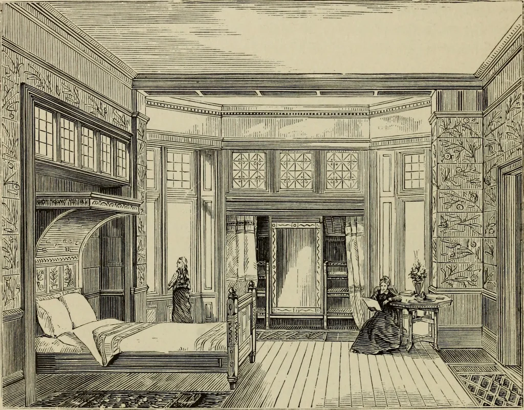 An illustration from Modern dwellings in town and country adapted to American wants and climate with a treatise on furniture and decoration, 1878, leaf 139