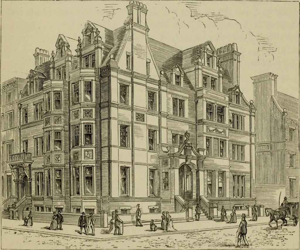 An illustration from Modern dwellings in town and country adapted to American wants and climate with a treatise on furniture and decoration, 1878, leaf 144