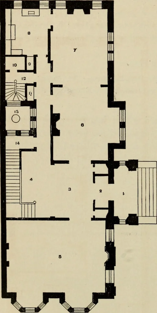 An illustration from Modern dwellings in town and country adapted to American wants and climate with a treatise on furniture and decoration, 1878, leaf 151