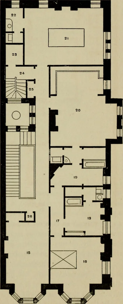 An illustration from Modern dwellings in town and country adapted to American wants and climate with a treatise on furniture and decoration, 1878, leaf 152