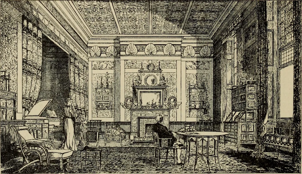An illustration from Modern dwellings in town and country adapted to American wants and climate with a treatise on furniture and decoration, 1878, leaf 183