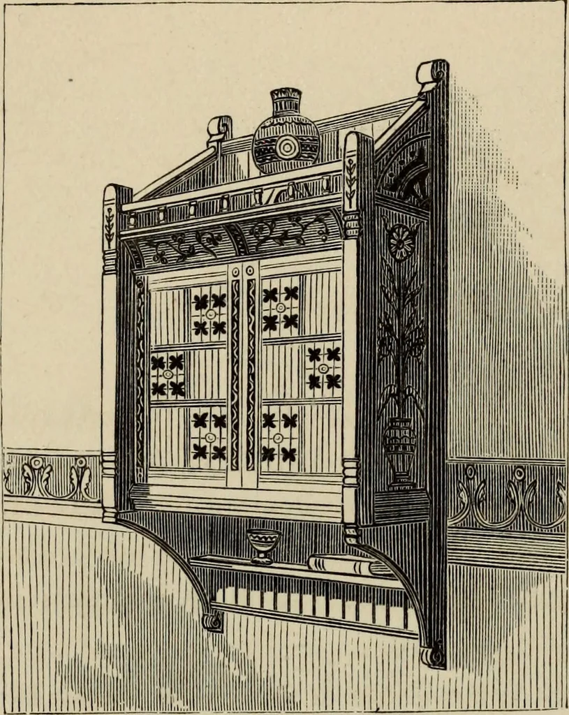 An illustration from Modern dwellings in town and country adapted to American wants and climate with a treatise on furniture and decoration, 1878, leaf 211