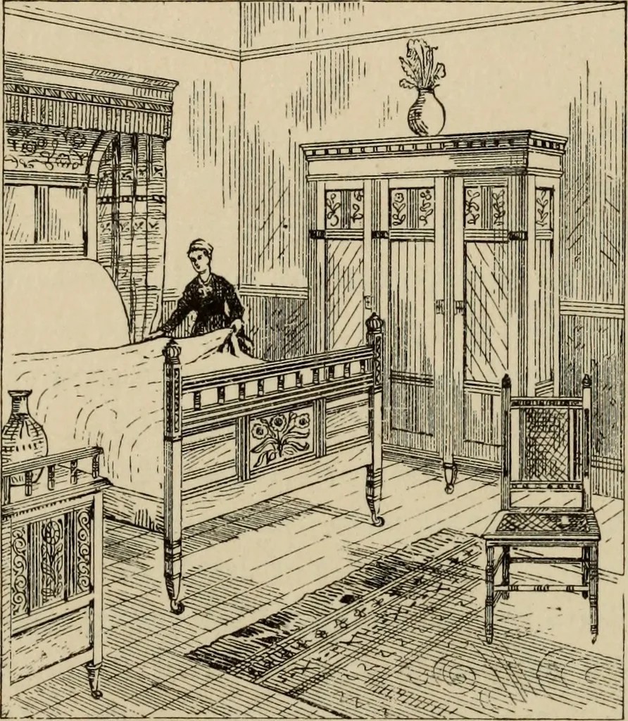 An illustration from Modern dwellings in town and country adapted to American wants and climate with a treatise on furniture and decoration, 1878, leaf 219