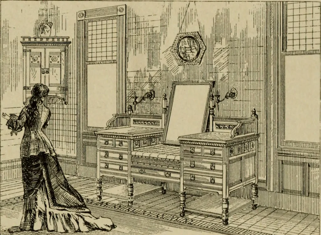An illustration from Modern dwellings in town and country adapted to American wants and climate with a treatise on furniture and decoration, 1878, leaf 220