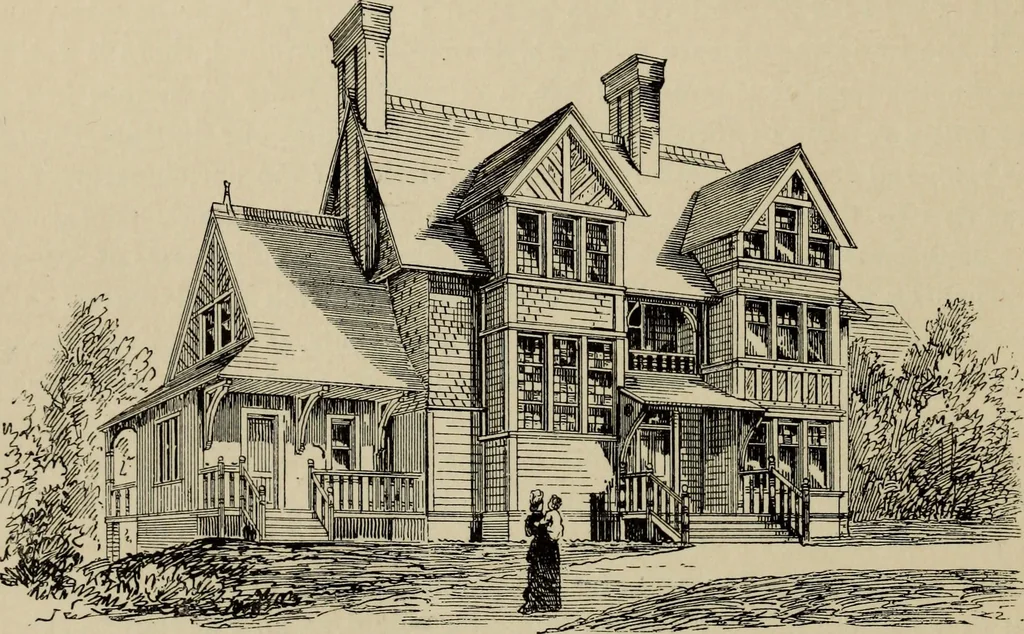 An illustration from Modern dwellings in town and country adapted to American wants and climate with a treatise on furniture and decoration, 1878, leaf 35