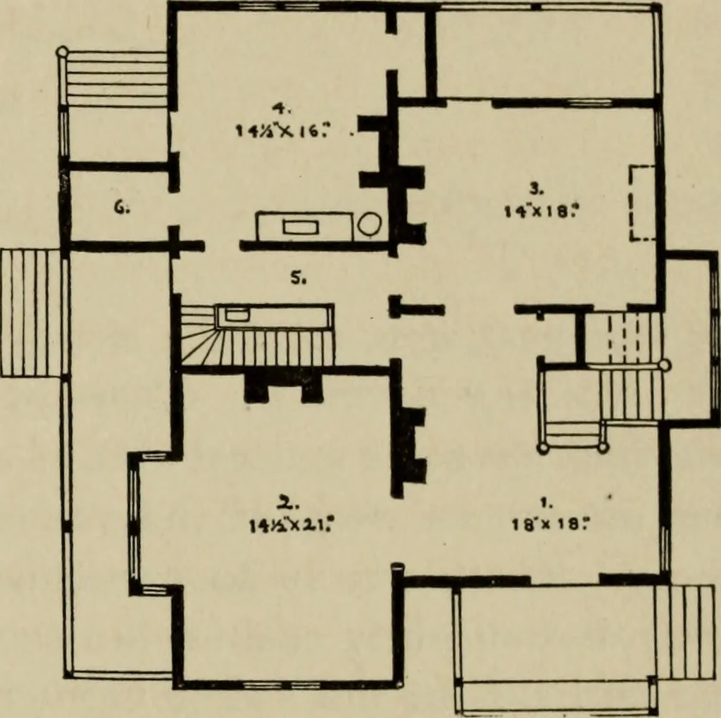 An illustration from Modern dwellings in town and country adapted to American wants and climate with a treatise on furniture and decoration, 1878, leaf 46