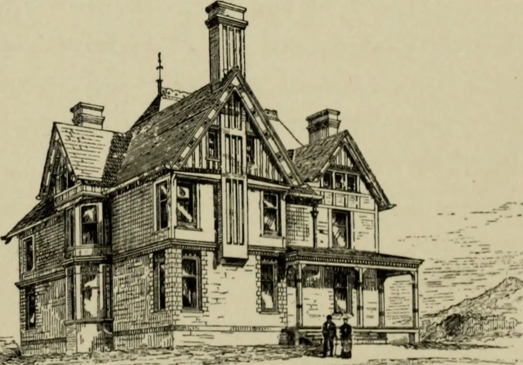 An illustration from Modern dwellings in town and country adapted to American wants and climate with a treatise on furniture and decoration, 1878, leaf 54