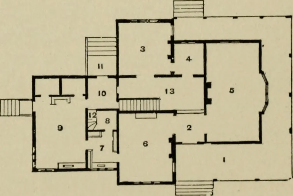 An illustration from Modern dwellings in town and country adapted to American wants and climate with a treatise on furniture and decoration, 1878, leaf 64