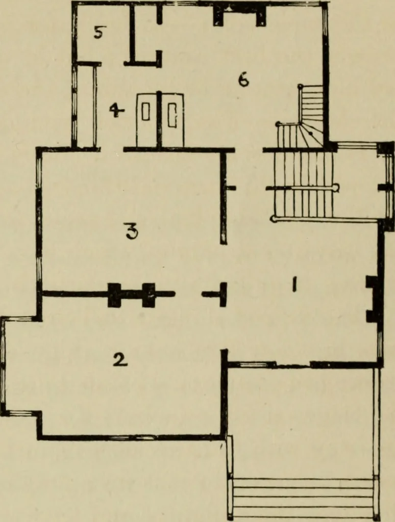 An illustration from Modern dwellings in town and country adapted to American wants and climate with a treatise on furniture and decoration, 1878, leaf 70