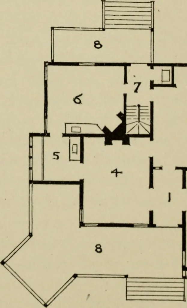 An illustration from Modern dwellings in town and country adapted to American wants and climate with a treatise on furniture and decoration, 1878, leaf 74