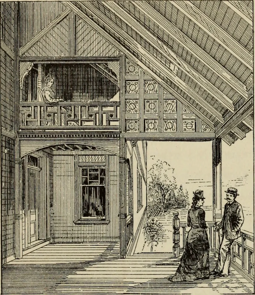 An illustration from Modern dwellings in town and country adapted to American wants and climate with a treatise on furniture and decoration, 1878, leaf 85