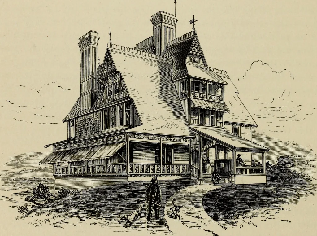 An illustration from Modern dwellings in town and country adapted to American wants and climate with a treatise on furniture and decoration, 1878, leaf 89