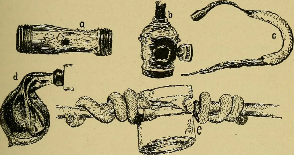 An illustration from Modern electrical construction; a reliable, practical guide for the beginner in electrical construction, showing the latest approved methods of installing work of all kinds according to the safety rules of the National board of fire underwriters, 1905, leaf 102