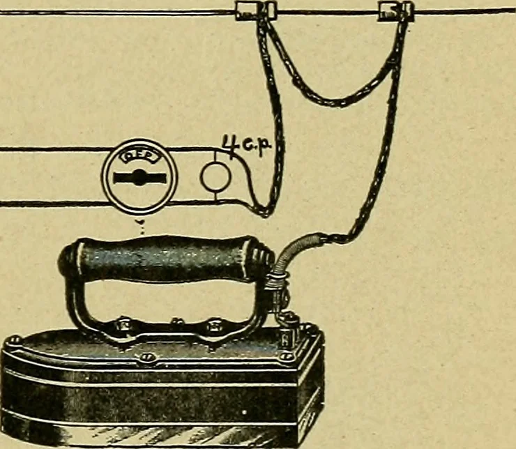 An illustration from Modern electrical construction; a reliable, practical guide for the beginner in electrical construction, showing the latest approved methods of installing work of all kinds according to the safety rules of the National board of fire underwriters, 1905, leaf 132
