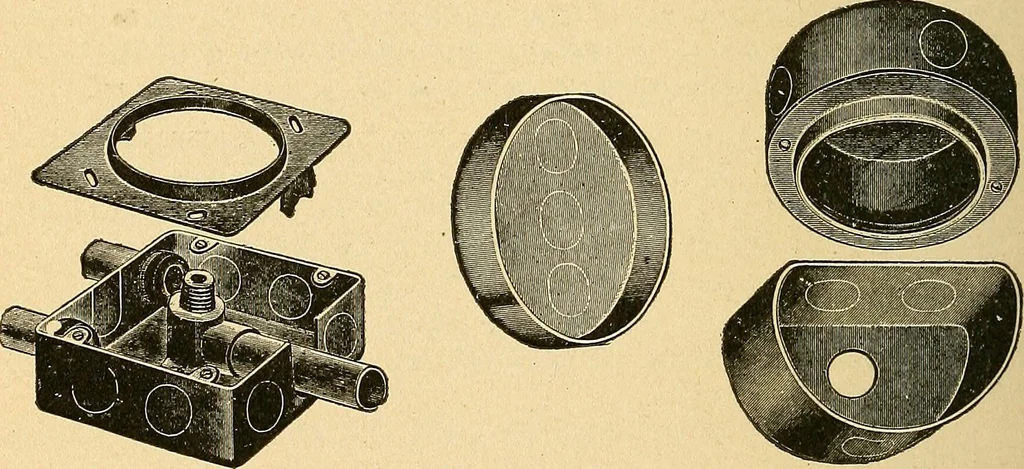 An illustration from Modern electrical construction; a reliable, practical guide for the beginner in electrical construction, showing the latest approved methods of installing work of all kinds according to the safety rules of the National board of fire underwriters, 1905, leaf 187