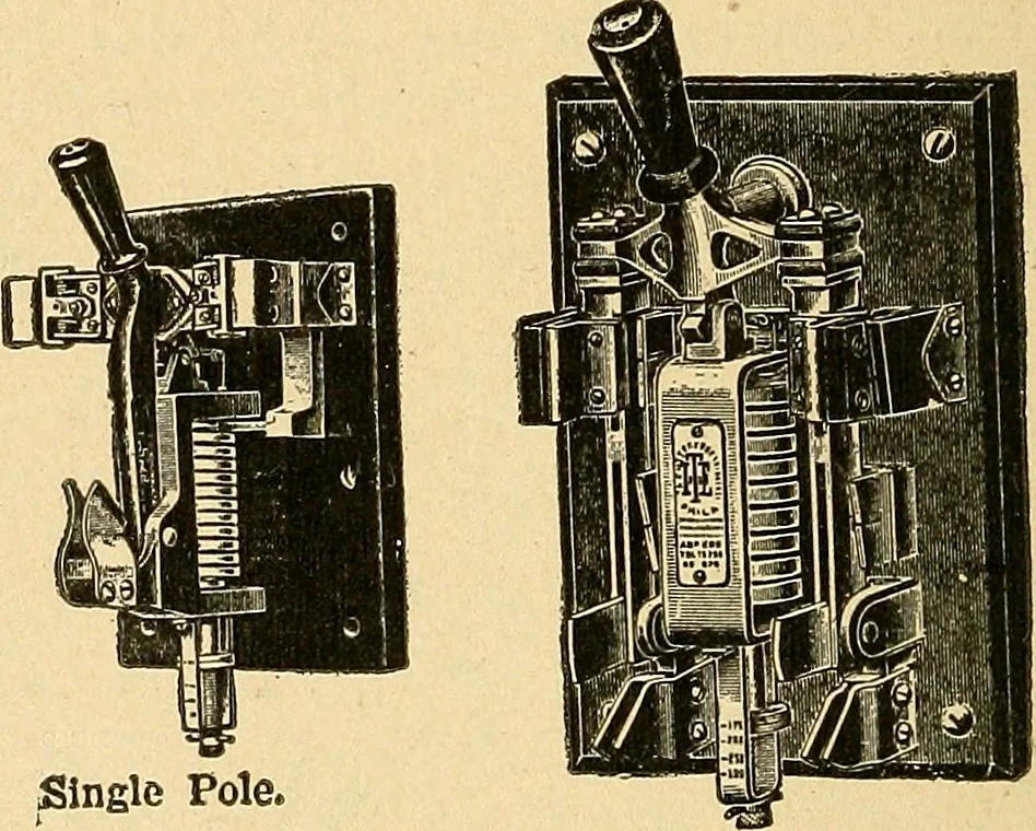 An illustration from Modern electrical construction; a reliable, practical guide for the beginner in electrical construction, showing the latest approved methods of installing work of all kinds according to the safety rules of the National board of fire underwriters, 1905, leaf 197
