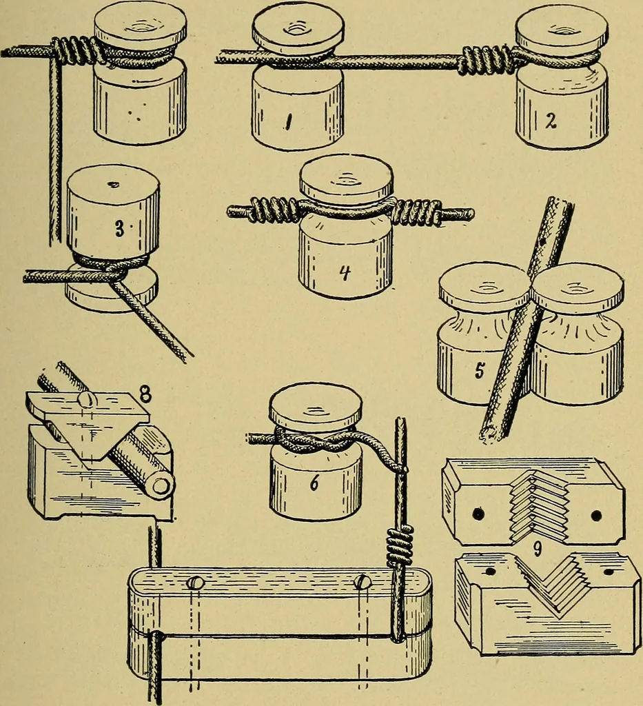 An illustration from Modern electrical construction; a reliable, practical guide for the beginner in electrical construction, showing the latest approved methods of installing work of all kinds according to the safety rules of the National board of fire underwriters, 1905, leaf 96
