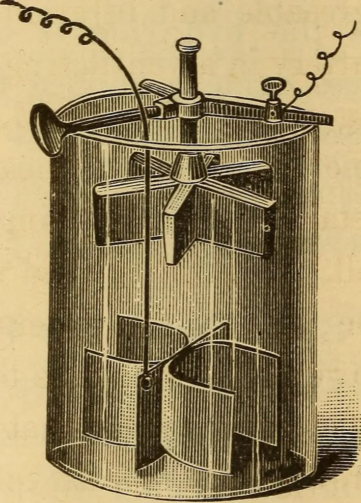 An illustration from Modern electricity and magnetism, theoretically and practically considered, 1885, leaf 101