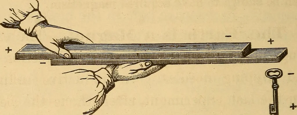 An illustration from Modern electricity and magnetism, theoretically and practically considered, 1885, leaf 141