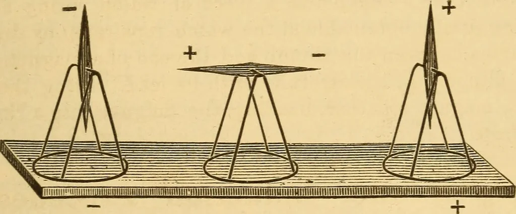 An illustration from Modern electricity and magnetism, theoretically and practically considered, 1885, leaf 142
