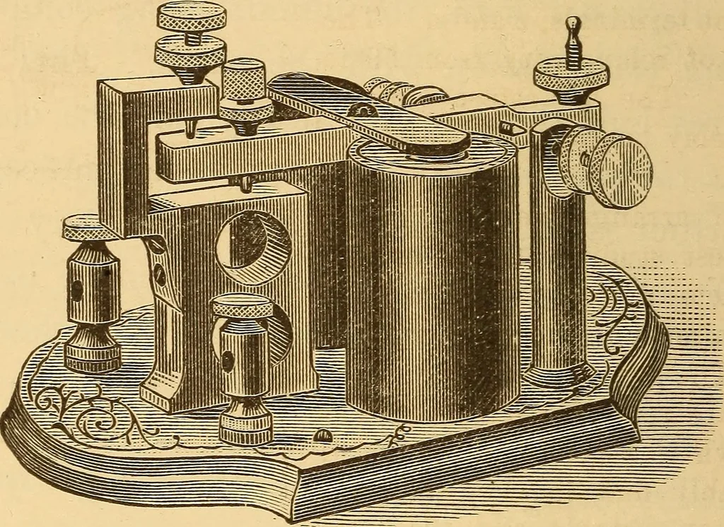 An illustration from Modern electricity and magnetism, theoretically and practically considered, 1885, leaf 151