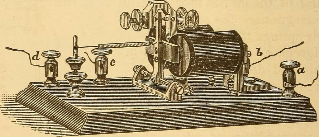 An illustration from Modern electricity and magnetism, theoretically and practically considered, 1885, leaf 151