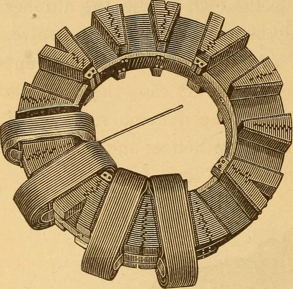 An illustration from Modern electricity and magnetism, theoretically and practically considered, 1885, leaf 171